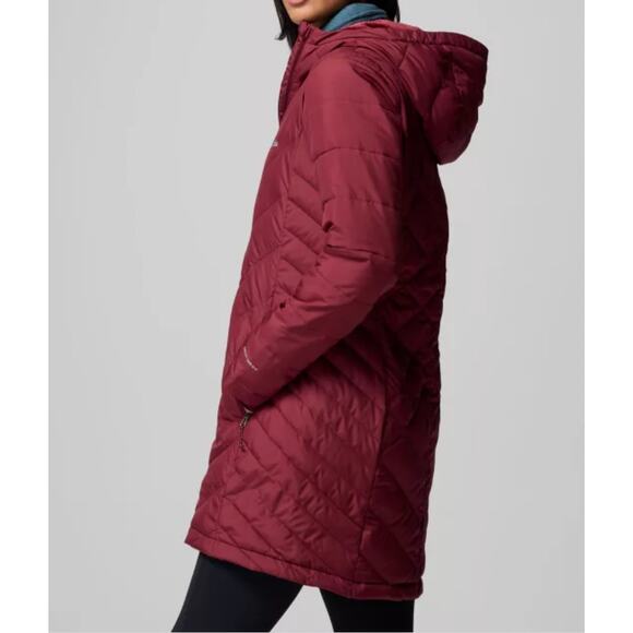 NEW! Columbia S Heavenly Long Hooded Puffer Jacket $160 Waterproof Winter Coat - Picture 5 of 14